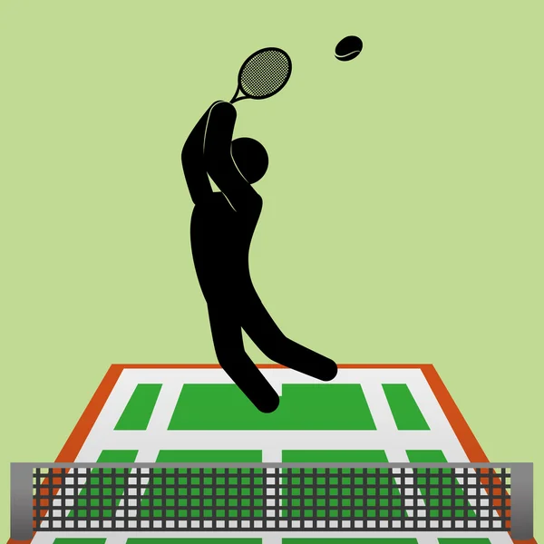 Tennis-Design. Sportikone. isolierte Abbildung, editierbarer Vektor — Stockvektor