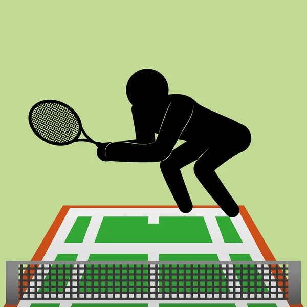 Tennis ontwerp. Het pictogram van de sport. Geïsoleerde illustratie, bewerkbare vector — Stockvector