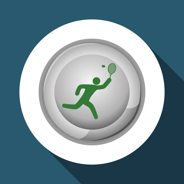 Tennis ontwerp. Het pictogram van de sport. Geïsoleerde illustratie, bewerkbare vector — Stockvector