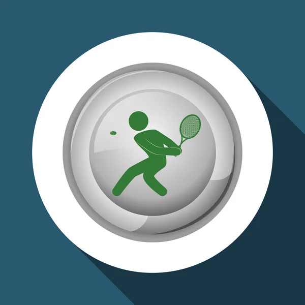 Tennis ontwerp. Het pictogram van de sport. Geïsoleerde illustratie, bewerkbare vector — Stockvector