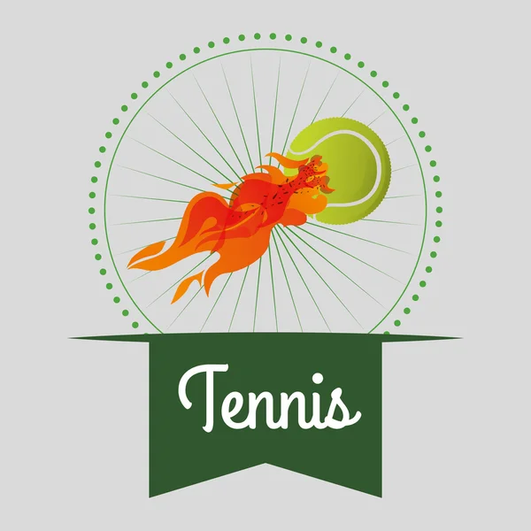 Progettazione tennis. Icona dello sport. Illustrazione isolata, vettore modificabile — Vettoriale Stock