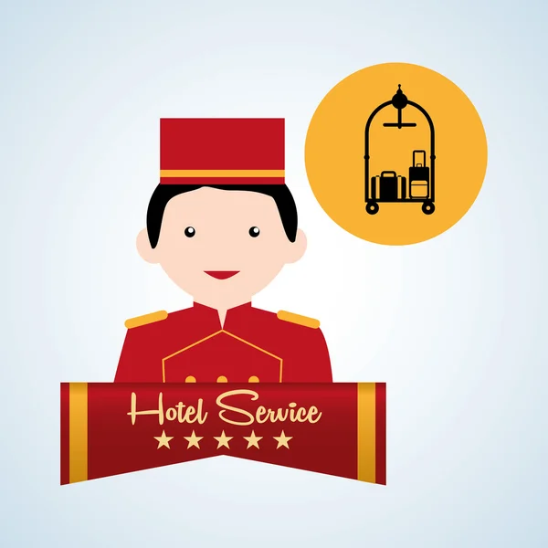 Design van het hotel. reizen-pictogram. Geïsoleerd en vlakke afbeelding — Stockvector