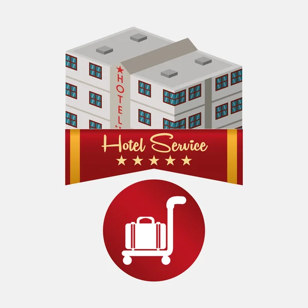 Design d'hôtel. icône de voyage. Illustration isolée et plate — Image vectorielle