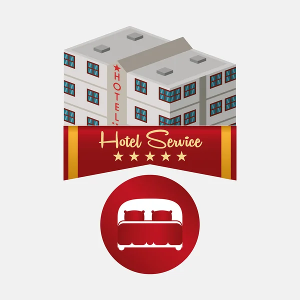 Diseño del hotel. icono de viaje. Ilustración aislada y plana — Vector de stock