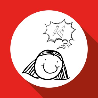Kroki simgesi. yaratıcı kavramı. Düz illiustration, vektör