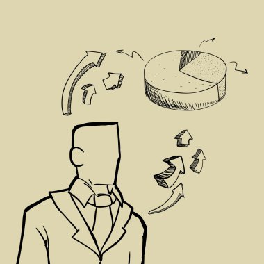 Kroki simgesi. işadamı kavramı. Düz illiustration, vektör