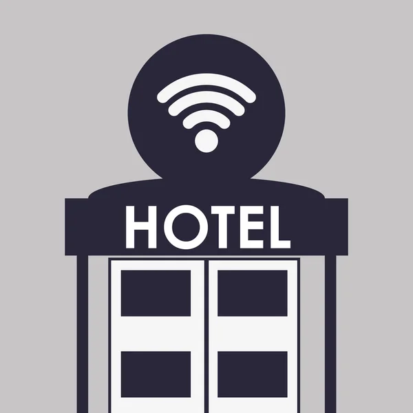 Дизайн отеля. иконка путешествия. Изолированная и плоская иллюстрация — стоковый вектор