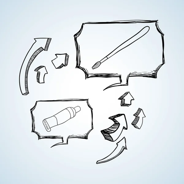 Schets pictogram. creatief concept. Platte illiustration — Stockvector