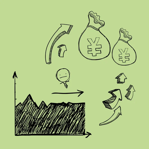 Kroki simgesi. para kavramı. Düz illiustration, vektör