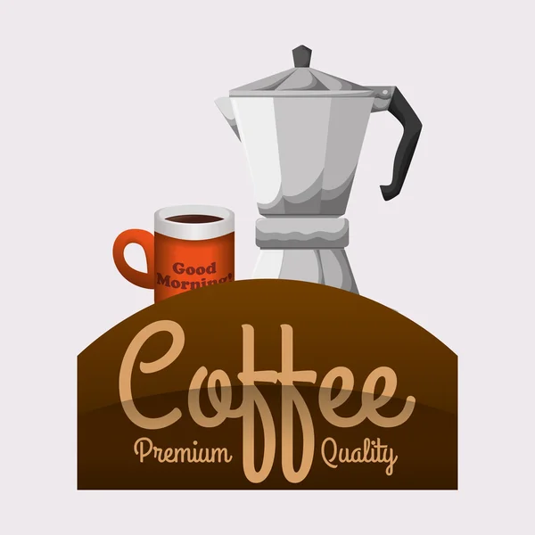 Cofffee pictogram. drankje concept. Vlakke illiustration, vector — Stockvector