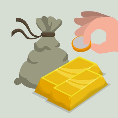 mali madde tasarım. para simgesi. düz illüstrasyon