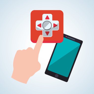 Smartphone tasarım. App kavramı. renkli resimde