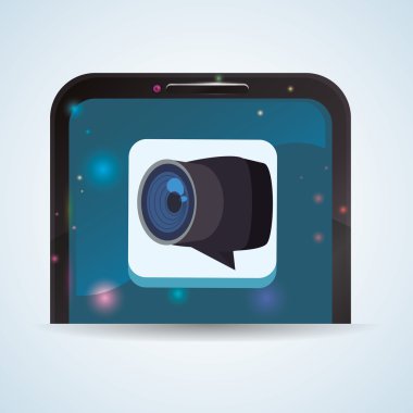 Smartphone tasarım. App kavramı. renkli resimde