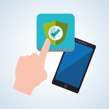 Smartphone tasarım. App kavramı. renkli resimde