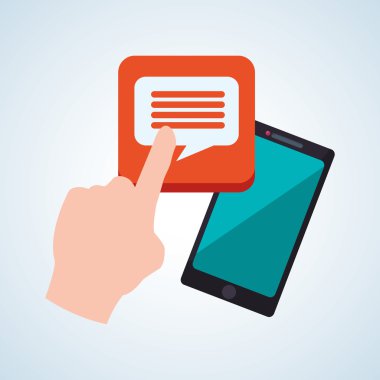 Smartphone tasarım. App kavramı. renkli resimde