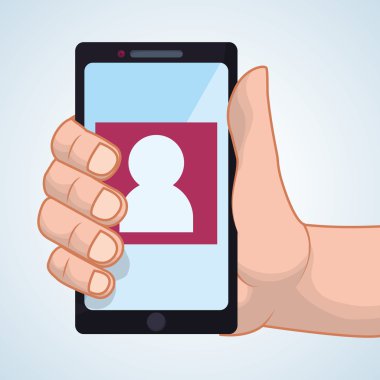 Smartphone tasarım. App kavramı. renkli resimde