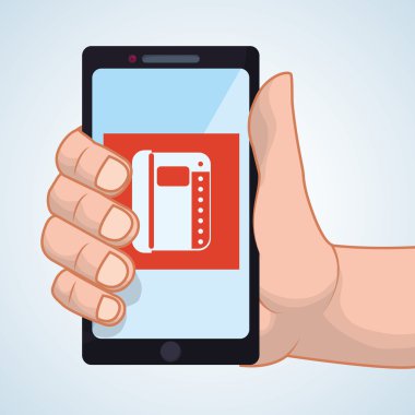 Smartphone tasarım. App kavramı. renkli resimde