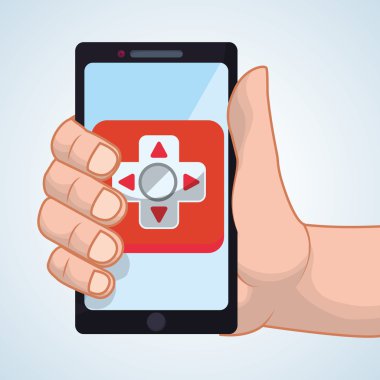 Smartphone tasarım. App kavramı. renkli resimde