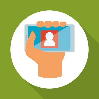 Smartphone tasarım. App simgesi. Beyaz arka plan, vektör