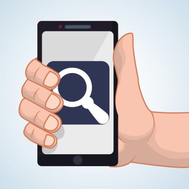 Smartphone tasarım. App kavramı. renkli resimde