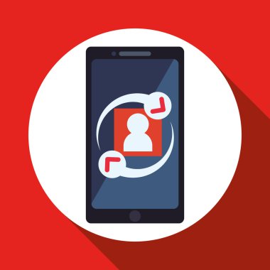 Smartphone tasarım. App simgesi. Beyaz arka plan, vektör