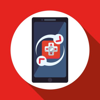 Smartphone tasarım. App simgesi. Beyaz arka plan, vektör