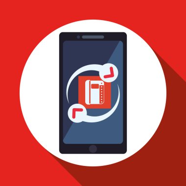 Smartphone tasarım. App simgesi. Beyaz arka plan, vektör