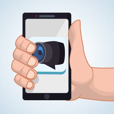 Smartphone tasarım. App kavramı. renkli resimde