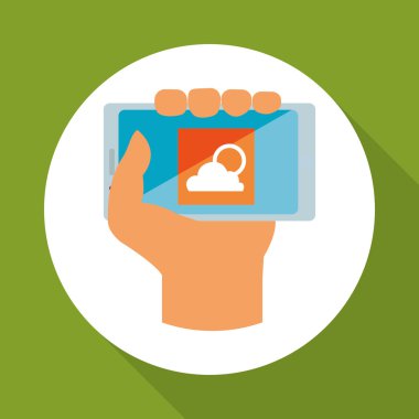 Smartphone tasarım. App simgesi. Beyaz arka plan, vektör