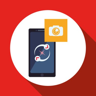 Smartphone tasarım. App simgesi. Beyaz arka plan, vektör