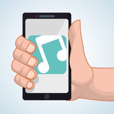 Smartphone tasarım. App kavramı. renkli resimde