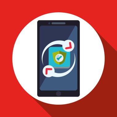 Smartphone tasarım. App simgesi. Beyaz arka plan, vektör