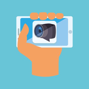 Smartphone tasarım. App simgesi. Beyaz arka plan, vektör