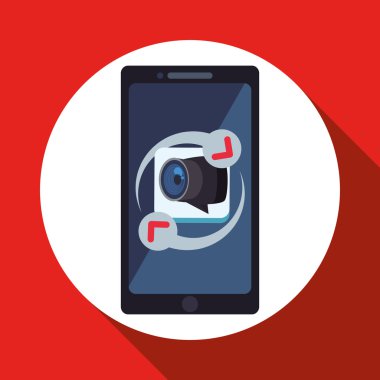 Smartphone tasarım. App simgesi. Beyaz arka plan, vektör