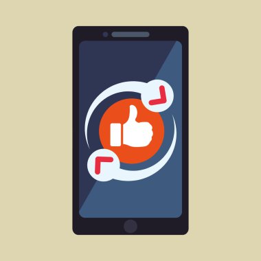 Smartphone tasarım. App simgesi. Beyaz arka plan, vektör