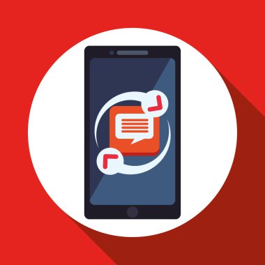 Smartphone tasarım. App simgesi. Beyaz arka plan, vektör