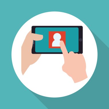 Smartphone tasarım. App simgesi. Beyaz arka plan, vektör