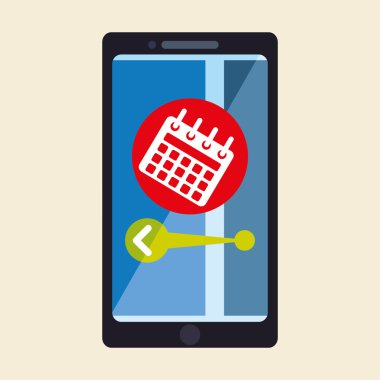 Smartphone tasarım. App simgesi. Beyaz arka plan, vektör