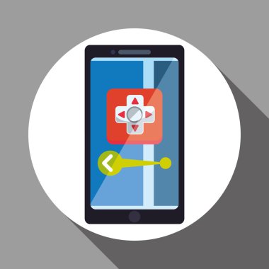 Smartphone tasarım. App simgesi. Beyaz arka plan, vektör