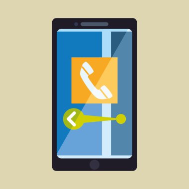 Smartphone tasarım. App simgesi. Beyaz arka plan, vektör