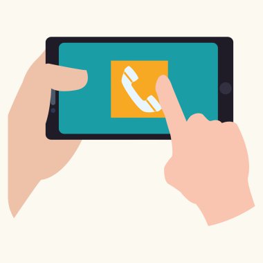 Smartphone tasarım. App simgesi. Beyaz arka plan, vektör