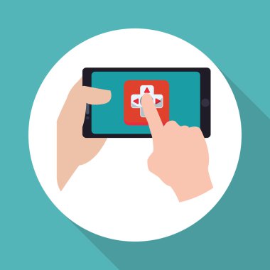 Smartphone tasarım. App simgesi. Beyaz arka plan, vektör