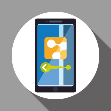 Smartphone tasarım. App simgesi. Beyaz arka plan, vektör