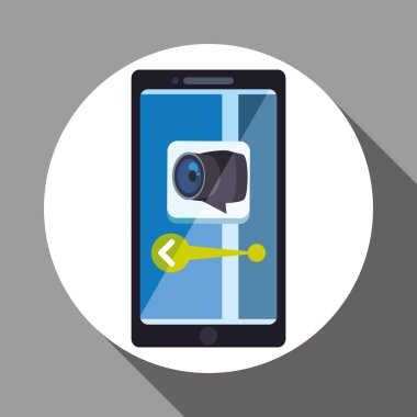 Smartphone tasarım. App simgesi. Beyaz arka plan, vektör