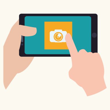 Smartphone tasarım. App simgesi. Beyaz arka plan, vektör