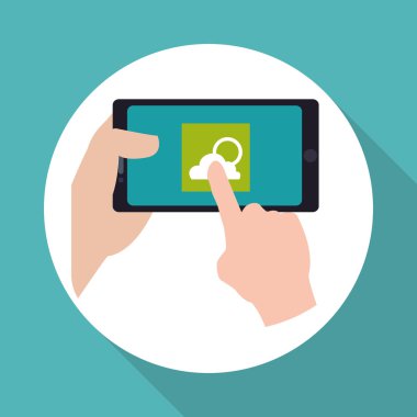 Smartphone tasarım. App simgesi. Beyaz arka plan, vektör