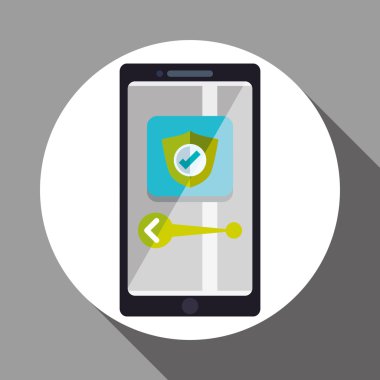 Smartphone tasarım. App simgesi. Beyaz arka plan, vektör