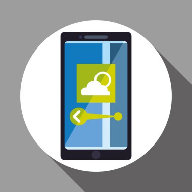 Smartphone tasarım. App simgesi. Beyaz arka plan, vektör