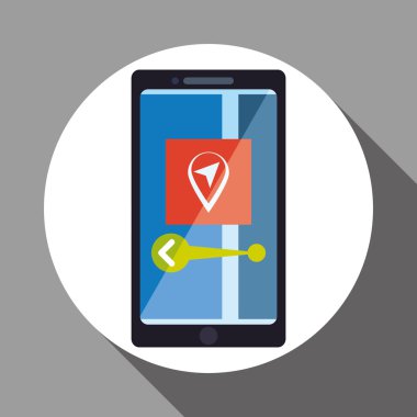 Smartphone tasarım. App simgesi. Beyaz arka plan, vektör