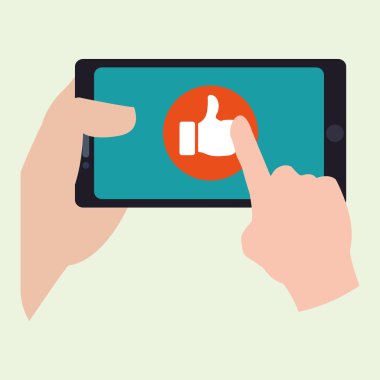 Smartphone tasarım. App simgesi. Beyaz arka plan, vektör